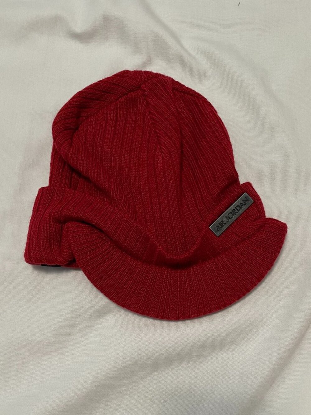 Jordan Beanie One Size with Brim Red 274564-648 Preowned